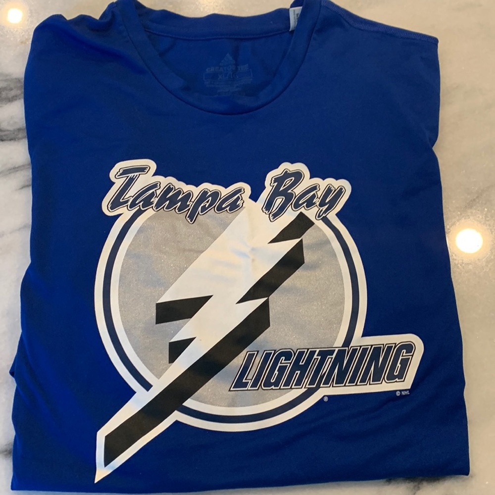 Men’s Tampa Bay Lightning Adidas Reverse Retro T-Shirt